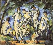 Paul Cezanne were seven men and Bath oil on canvas